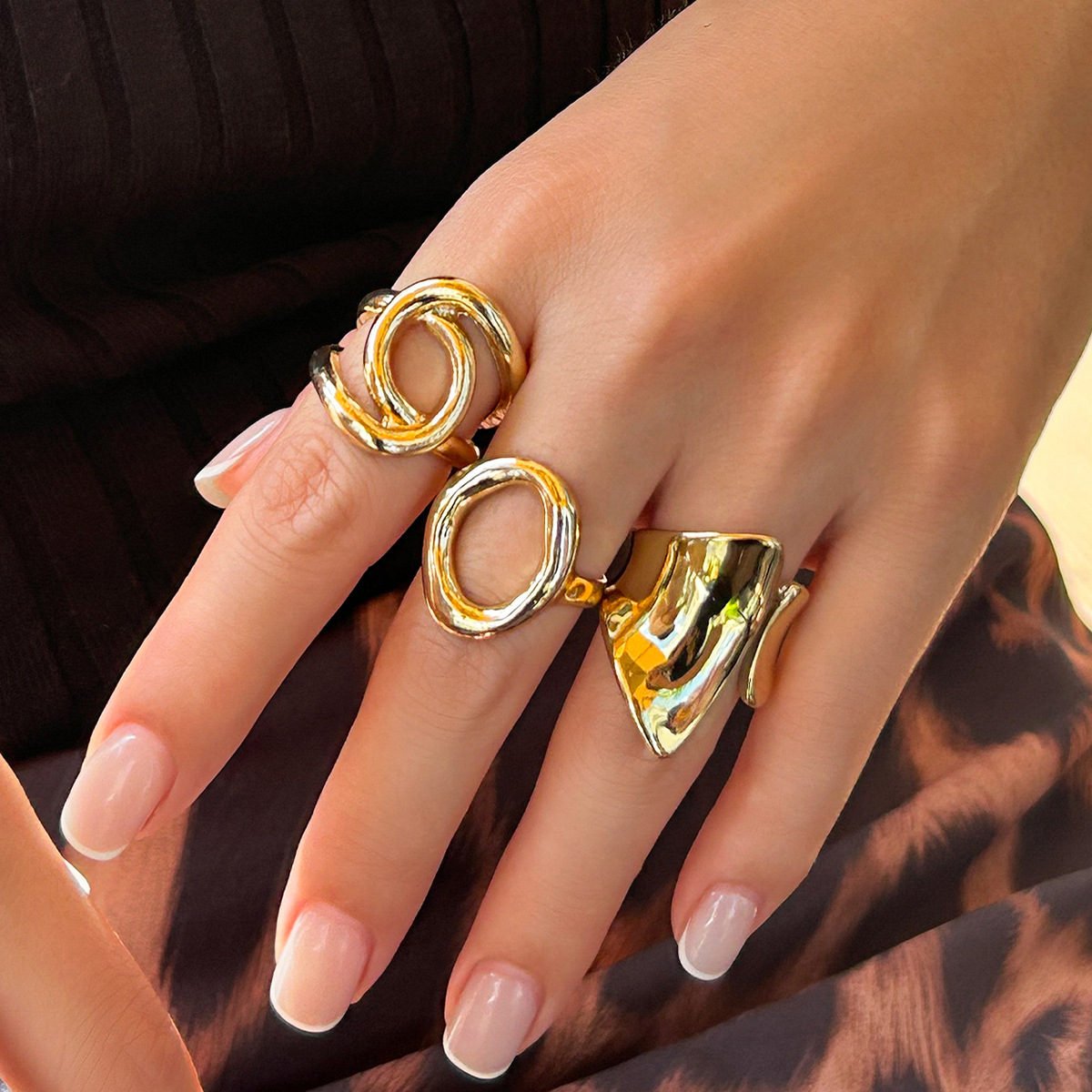 Vintage Punk Knuckle Rings Set - DIEZI 3 teile/satz Neue Punk Mode