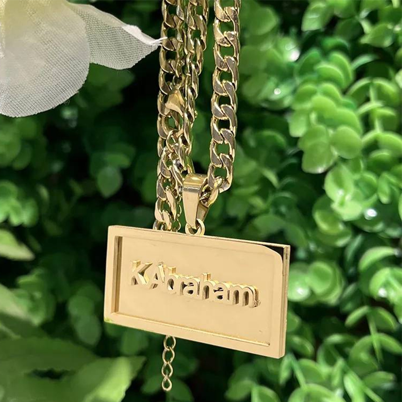 Custom Name Necklace Stainless Steel - Benutzerdefinierte Name Hip Hop Halskette für