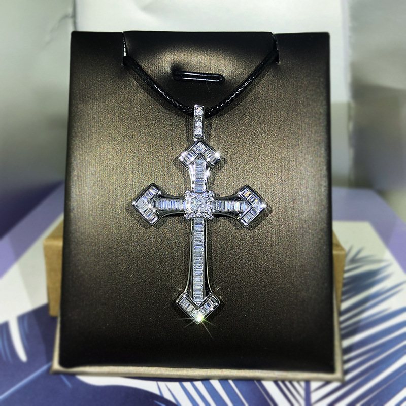 925 Sterling Silver Chain Necklace Men - 925 Sterling Silber Feinen Weißen Zirkon