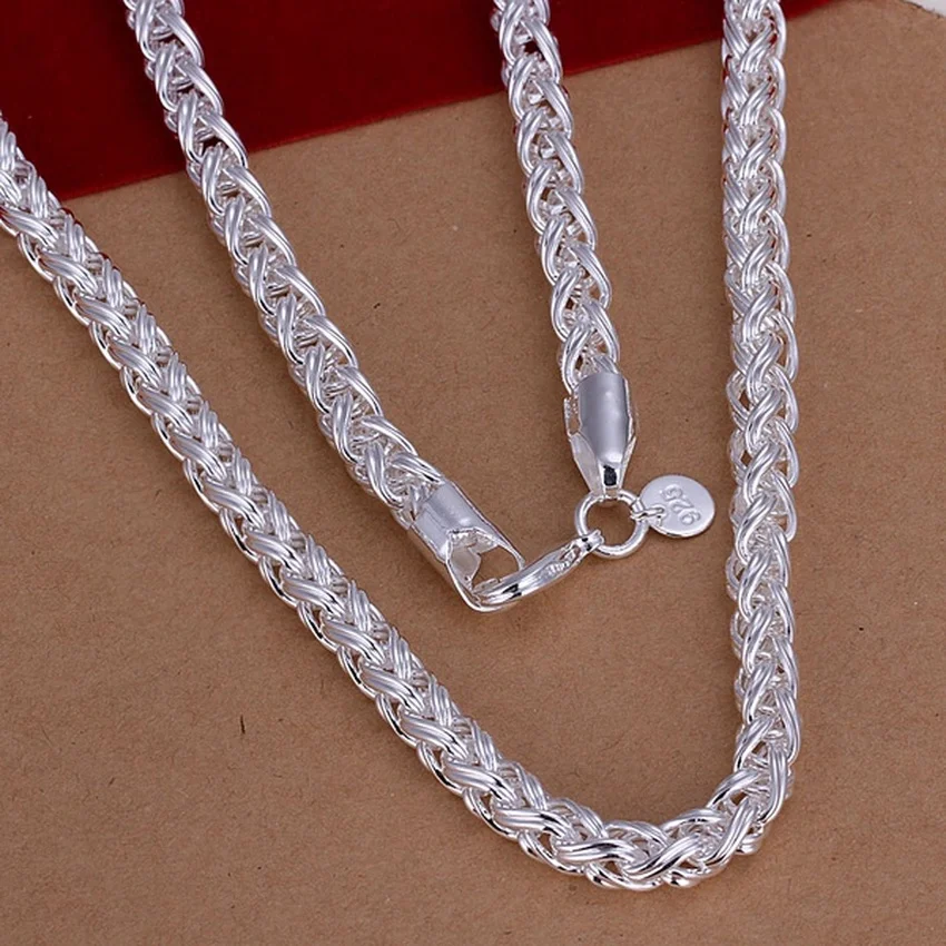 925 Sterling Silver Chain Necklace Men - 50 cm 925 Sterling Silber 6
