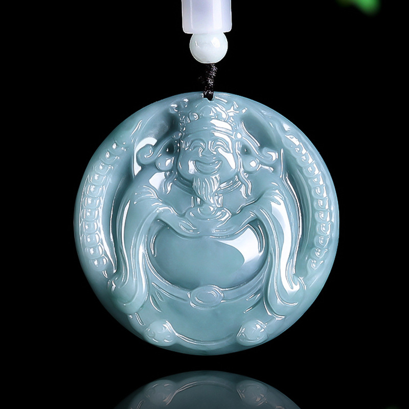 Necklaces - Burmesischer Jadeit Gott des Reichtums Anhänger