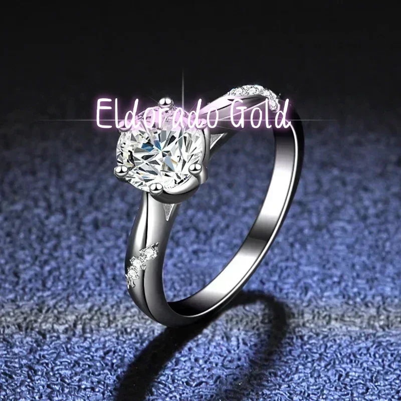 Moissanite Engagement Ring 1 Carat - Eldorado Gold 100 % originaler zertifizierter