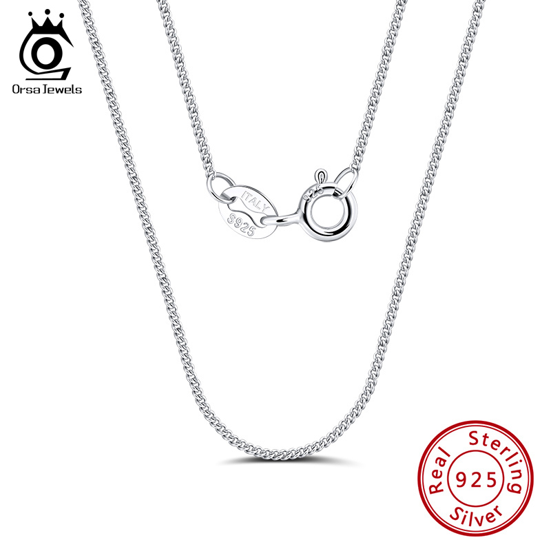 925 Sterling Silver Chain Necklace Men - ORSA JEWELS Italienische Halskette aus 925er-Sterlingsilber,