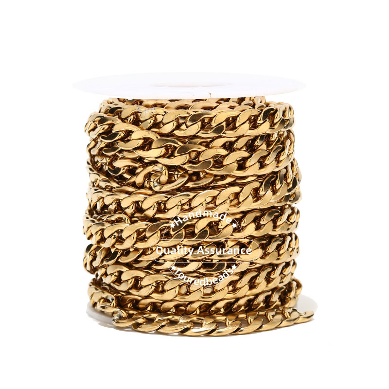 Cuban Link Chain 12Mm - 1m Gold-Ton 12mm Breite Heavy Miami