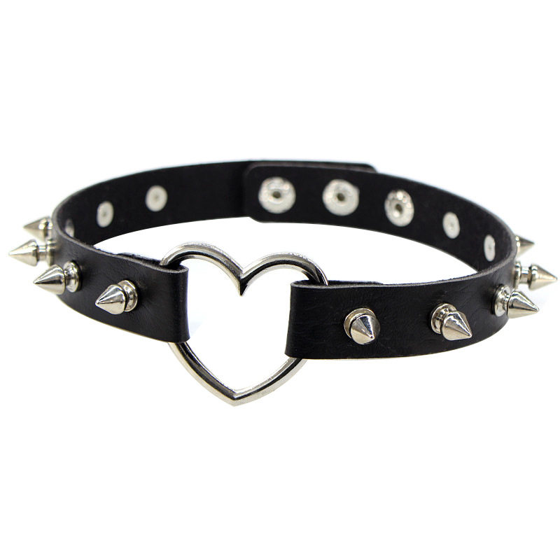 Goth Punk Spike Choker - Sexy Spike Punk Kragen Leder Halsband