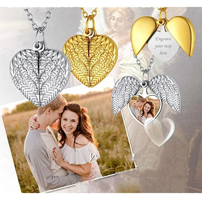 Heart Locket Necklace Photo - Benutzerdefinierte Foto Herz Medaillon Halskette personalisierte
