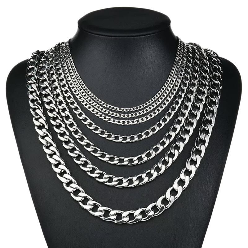 Cuban Link Chain 12Mm - YQ 3MM-10MM 316L Edelstahl Kubanische Kette