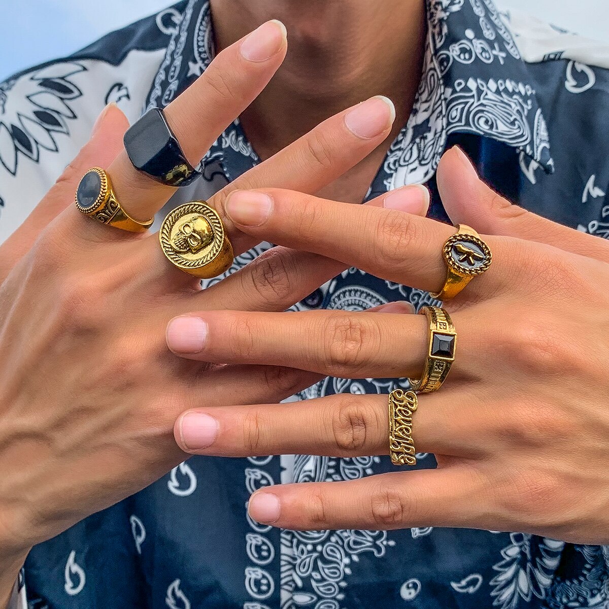 6 Teile/satz Goth Vintage Skel – Vintage Punk Knuckle Rings Set Bewertung und Preis