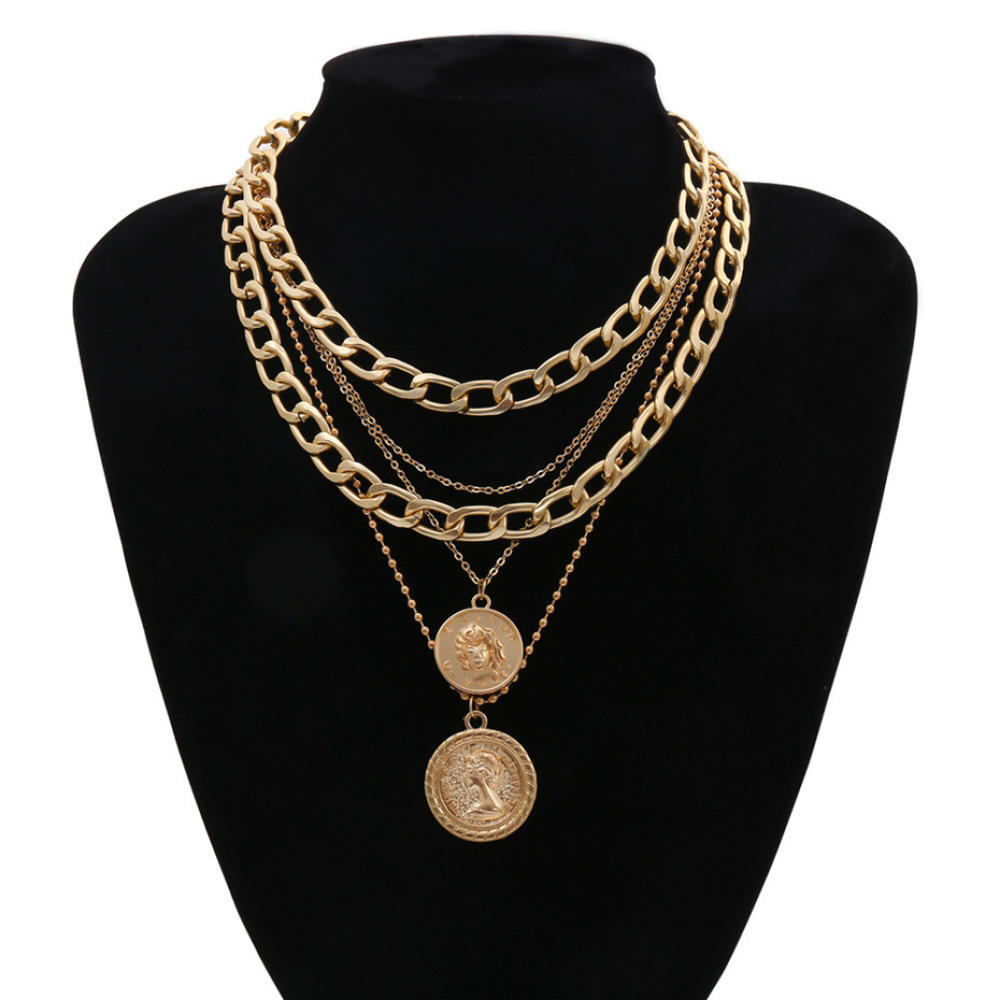 Bohemian-Stil Porträt-Anhänger – Layered Pendant Necklace Aesthetic Bewertung und Preis