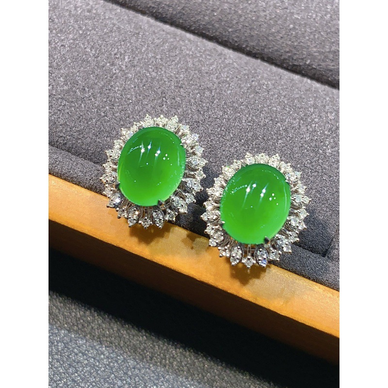 Eisartige positive Yang-Grün-J – Earrings Bewertung und Preis