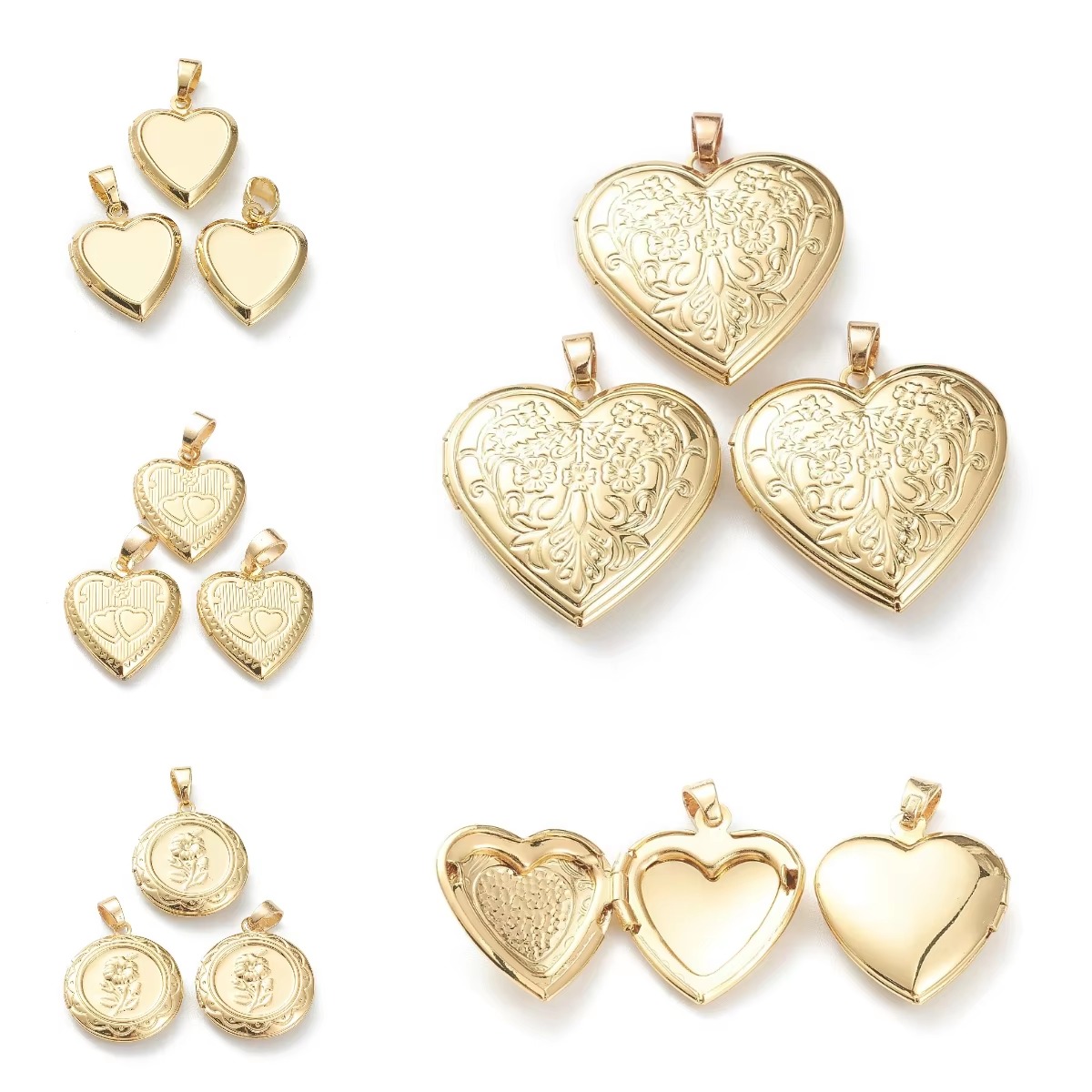 10 Stück Herzförmige Foto-Meda – Heart Locket Necklace Photo Bewertung und Preis