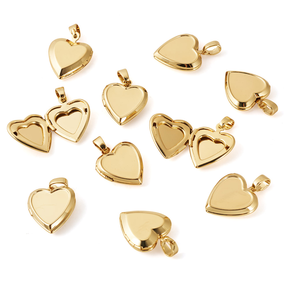 10 Stück Herzförmige Foto-Meda – Heart Locket Necklace Photo Bewertung und Preis