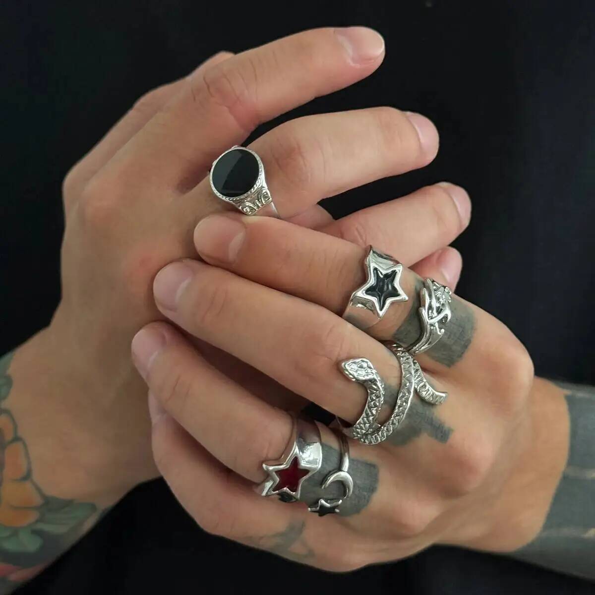 KunJoe 6-teiliges neues Goth-S – Vintage Punk Knuckle Rings Set Bewertung und Preis