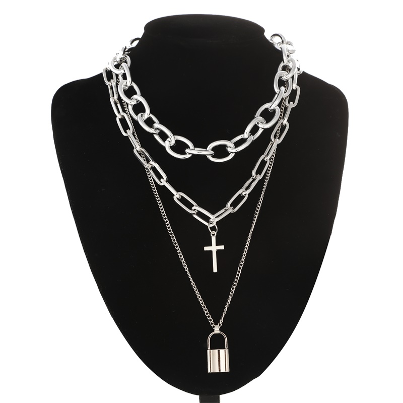 FNQUFUJ Layered Grunge ästheti – Layered Pendant Necklace Aesthetic Bewertung und Preis