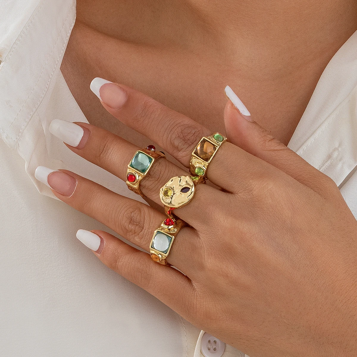 4 Teile/satz Vintage Bunte Kri – Vintage Punk Knuckle Rings Set Bewertung und Preis