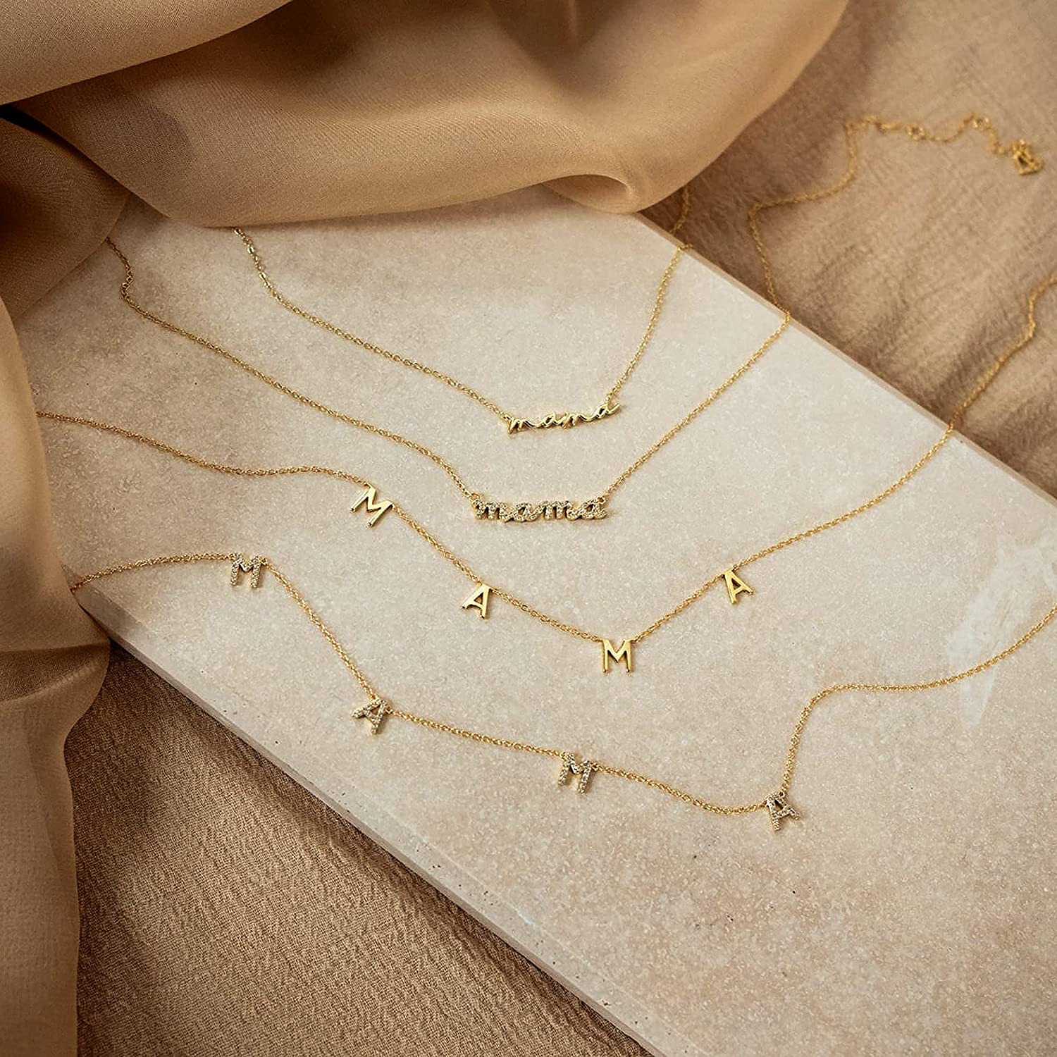 GD Großhandel Elegantes Gesche – Initial Letter Necklace 18K Gold Bewertung und Preis