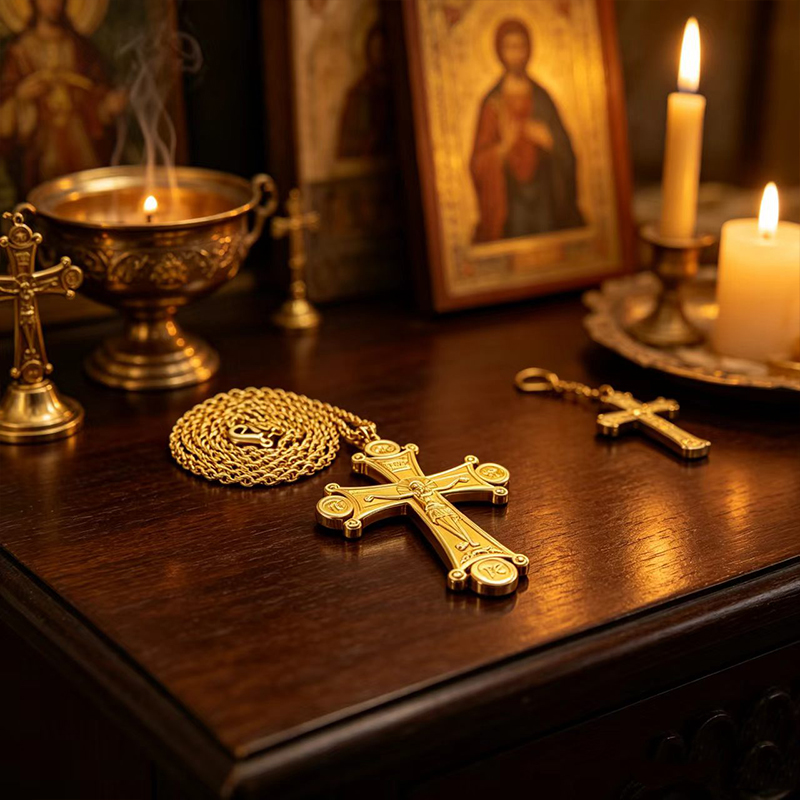 Hochwertige Orthodoxe Kruzifix – Cross Pendant Necklace Gold Bewertung und Preis