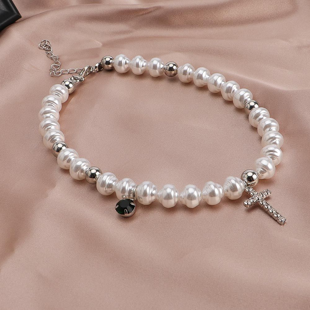 Vintage Anhänger Kristall Kreu – Pearl Choker Necklace Vintage Bewertung und Preis