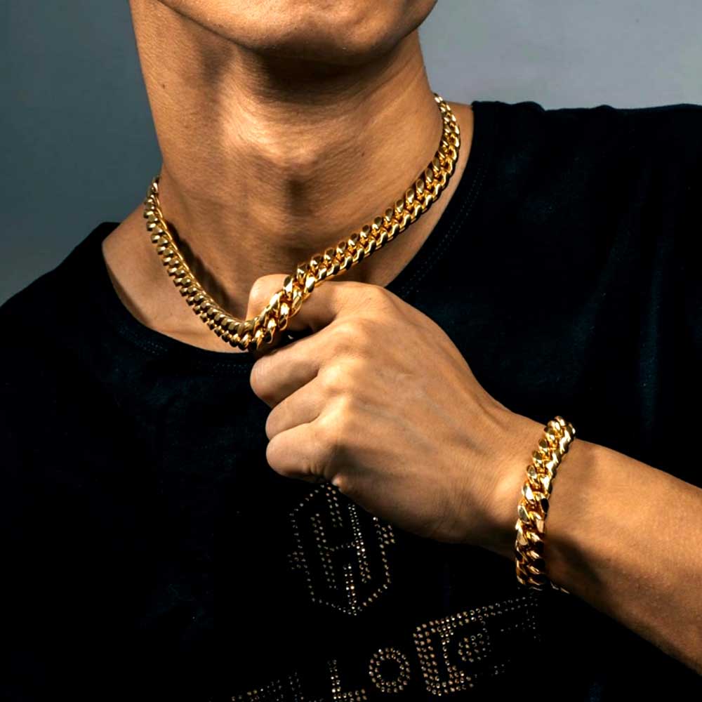 Vergoldete Herren-Halskette mi – Cuban Link Chain 12Mm Bewertung und Preis