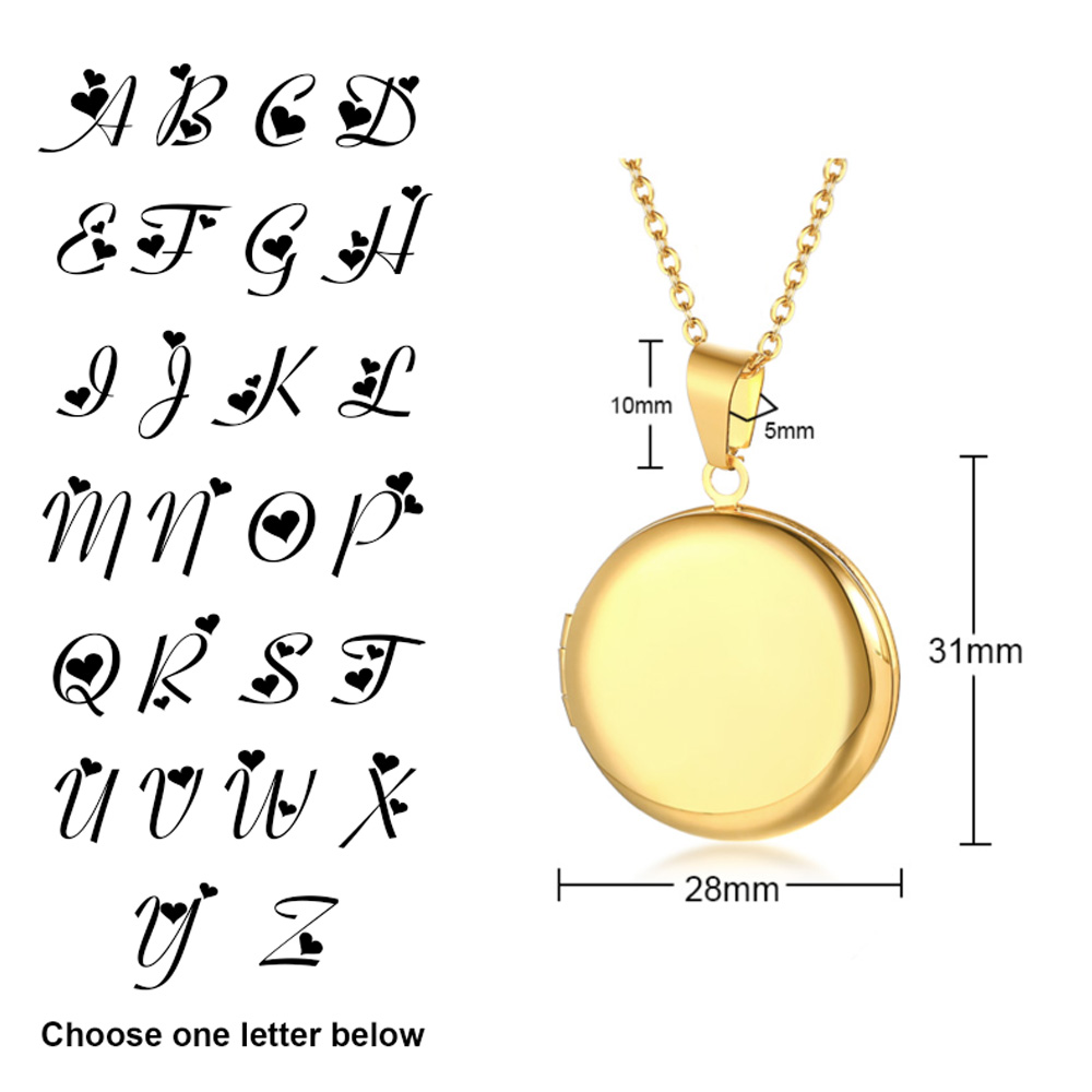 Kostenlose Gravur Initialen He – Heart Locket Necklace Photo Bewertung und Preis