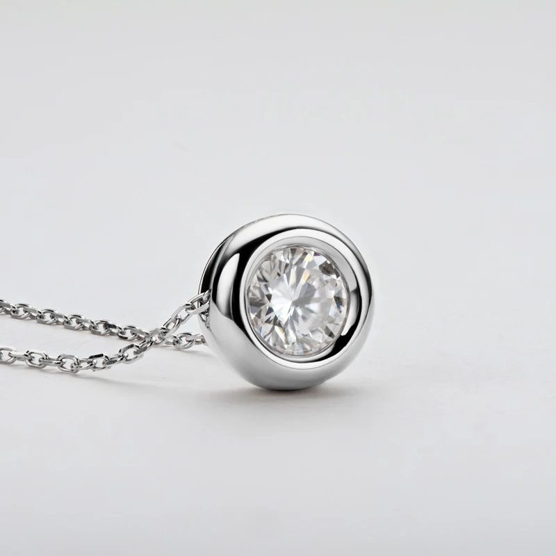 1 ct 2 ct 3 ct D VVS1 Lünette  – 925 Sterling Silver Chain Necklace Men Bewertung und Preis