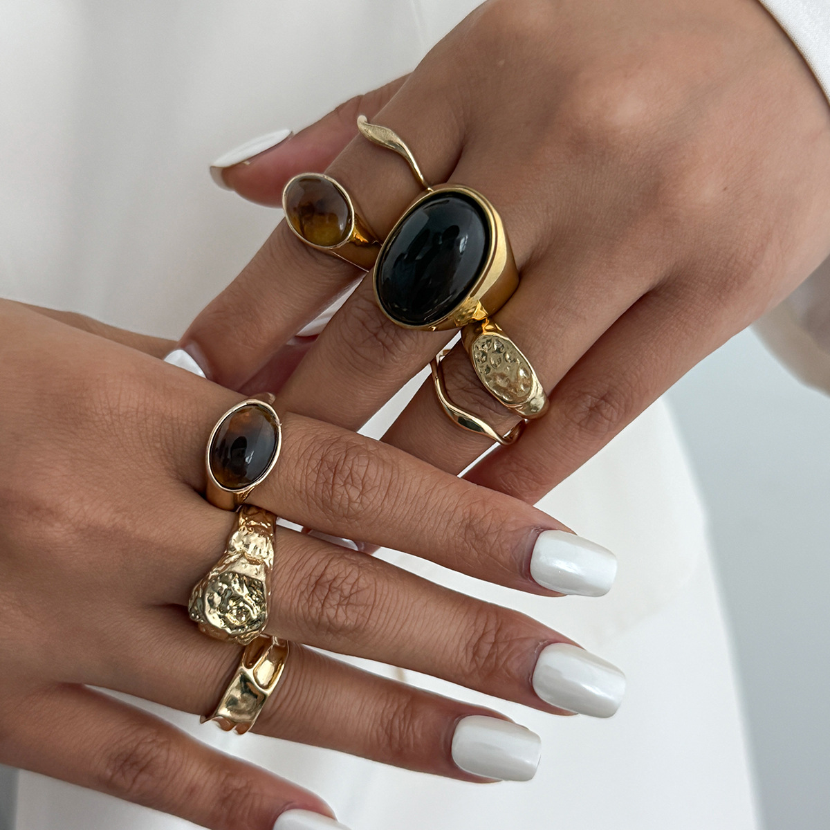 8 Teile/satz Vintage Bernstein – Vintage Punk Knuckle Rings Set Bewertung und Preis