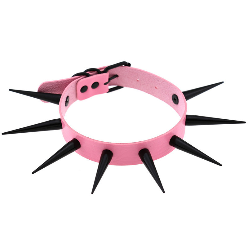 Rot lange Spike Choker Punk Kr – Goth Punk Spike Choker Bewertung und Preis