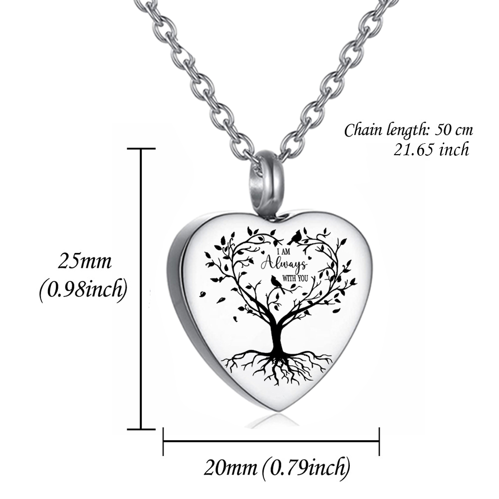 3-teiliges Urnen-Halskette aus – Heart Locket Necklace Photo Bewertung und Preis