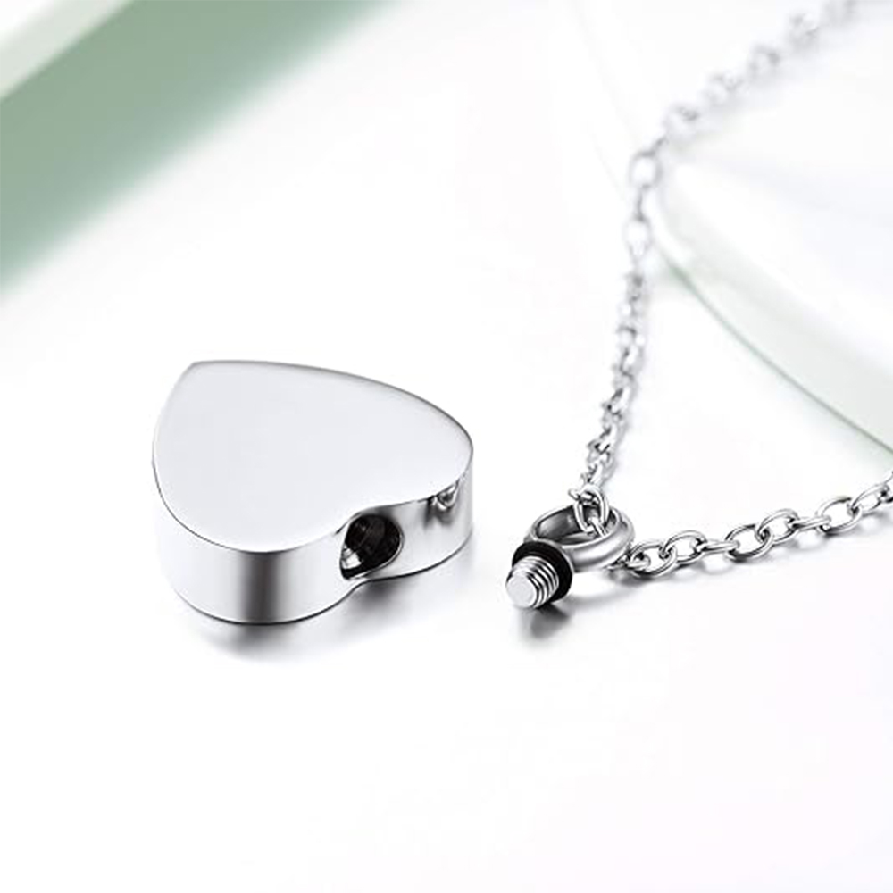 3-teiliges Urnen-Halskette aus – Heart Locket Necklace Photo Bewertung und Preis