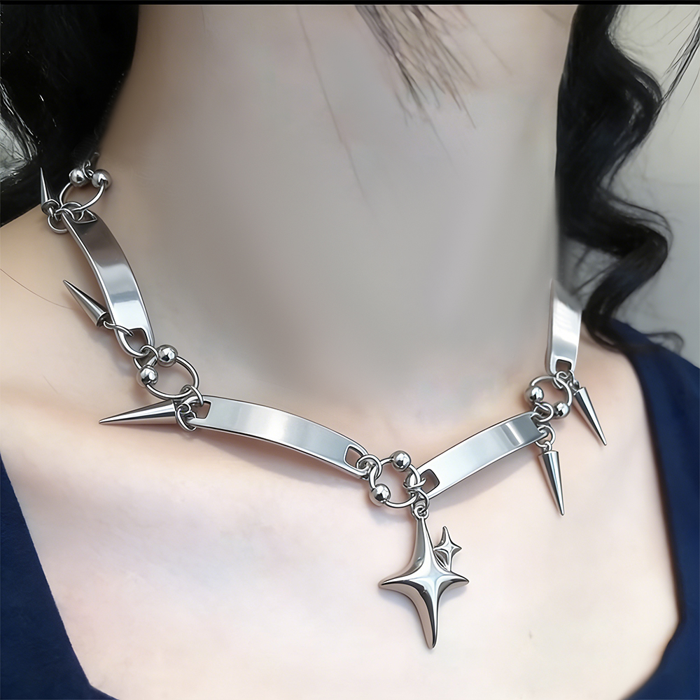 Y2K Stern-Nieten-Choker im Got – Goth Punk Spike Choker Bewertung und Preis