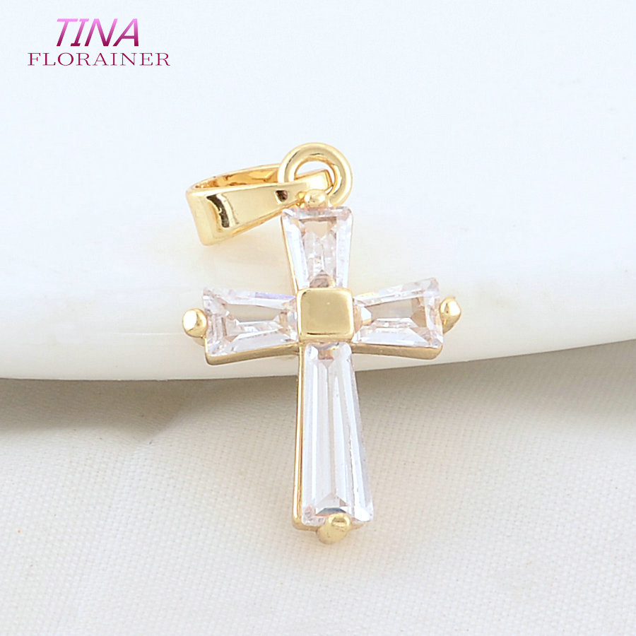 6 Stück 12*18MM 14K Goldfarben – Cross Pendant Necklace Gold Bewertung und Preis