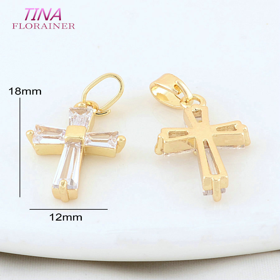6 Stück 12*18MM 14K Goldfarben – Cross Pendant Necklace Gold Bewertung und Preis