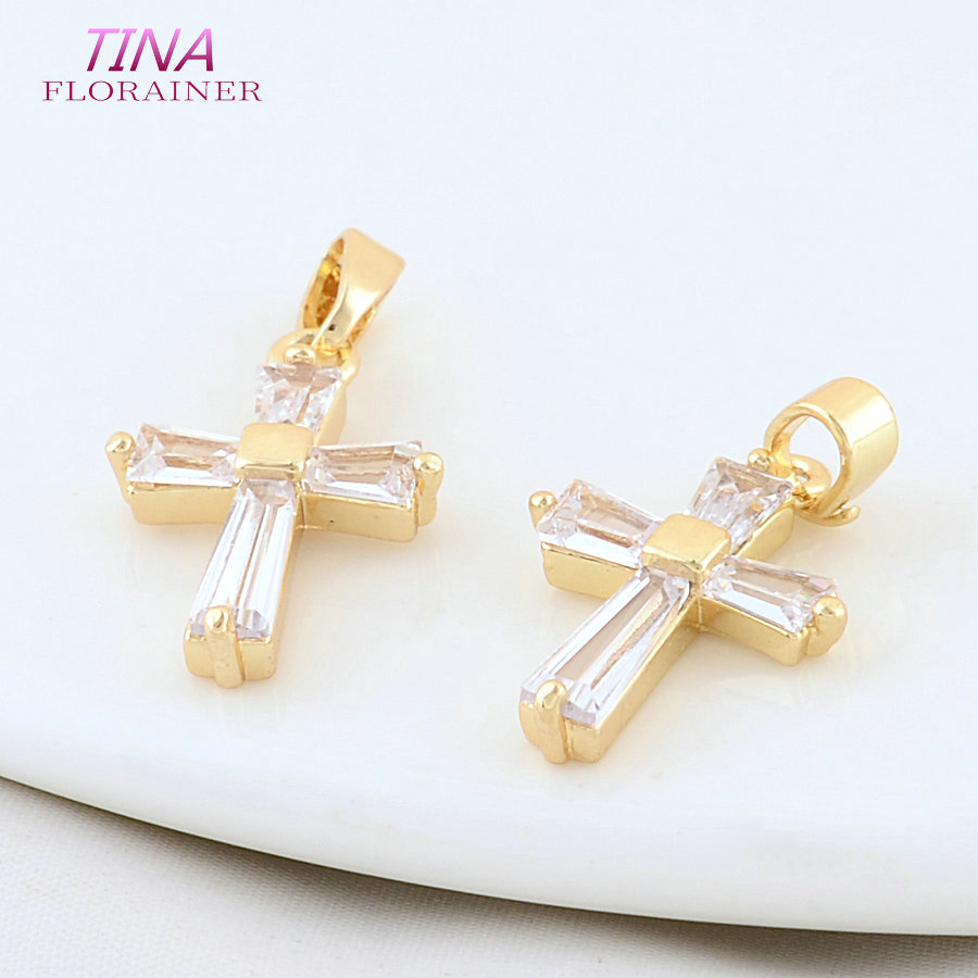 6 Stück 12*18MM 14K Goldfarben – Cross Pendant Necklace Gold Bewertung und Preis