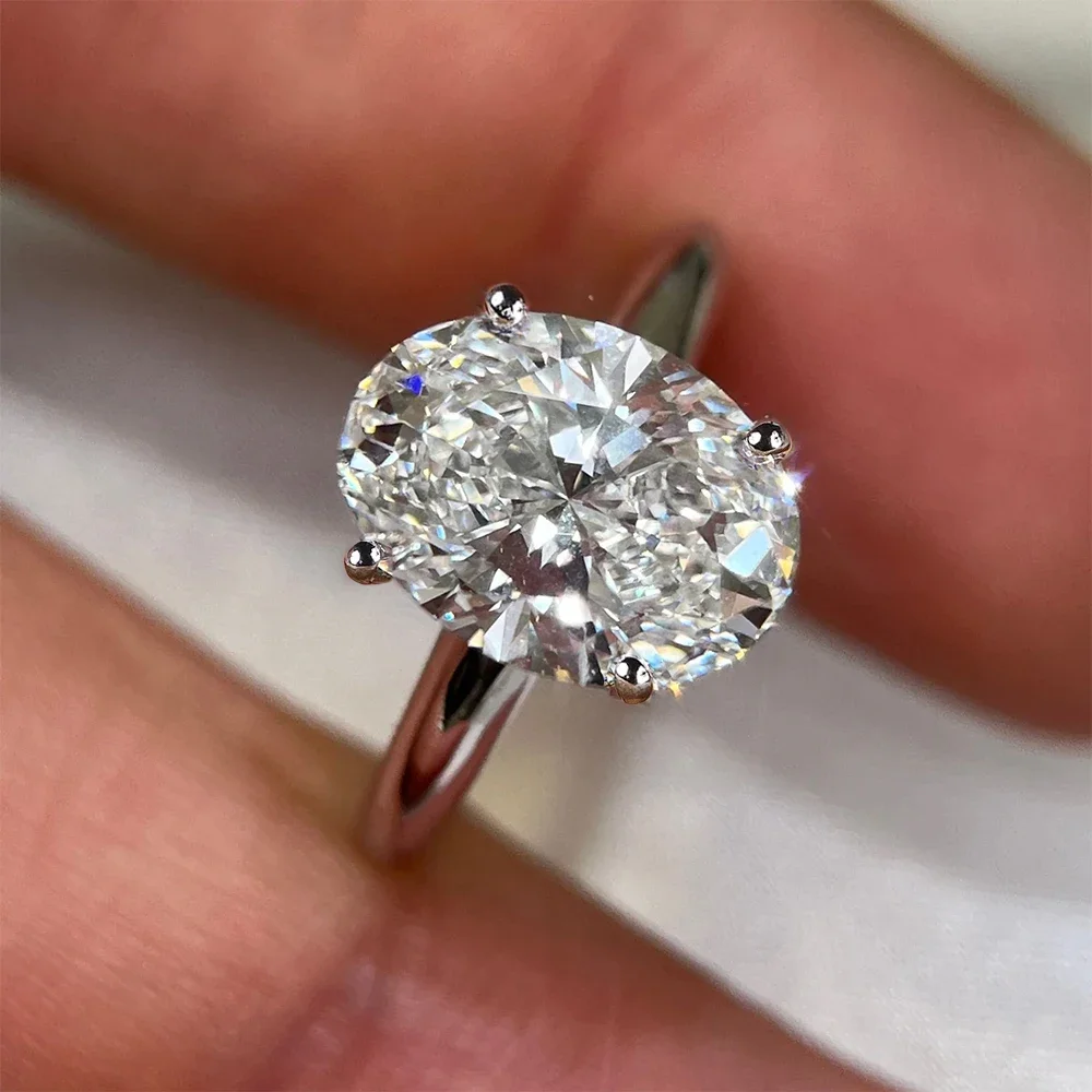 1/2/3 Karat oval geschliffene  – Moissanite Engagement Ring 1 Carat Bewertung und Preis