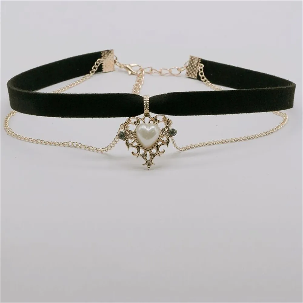 Vintage Samt Kette Choker Hals – Pearl Choker Necklace Vintage Bewertung und Preis
