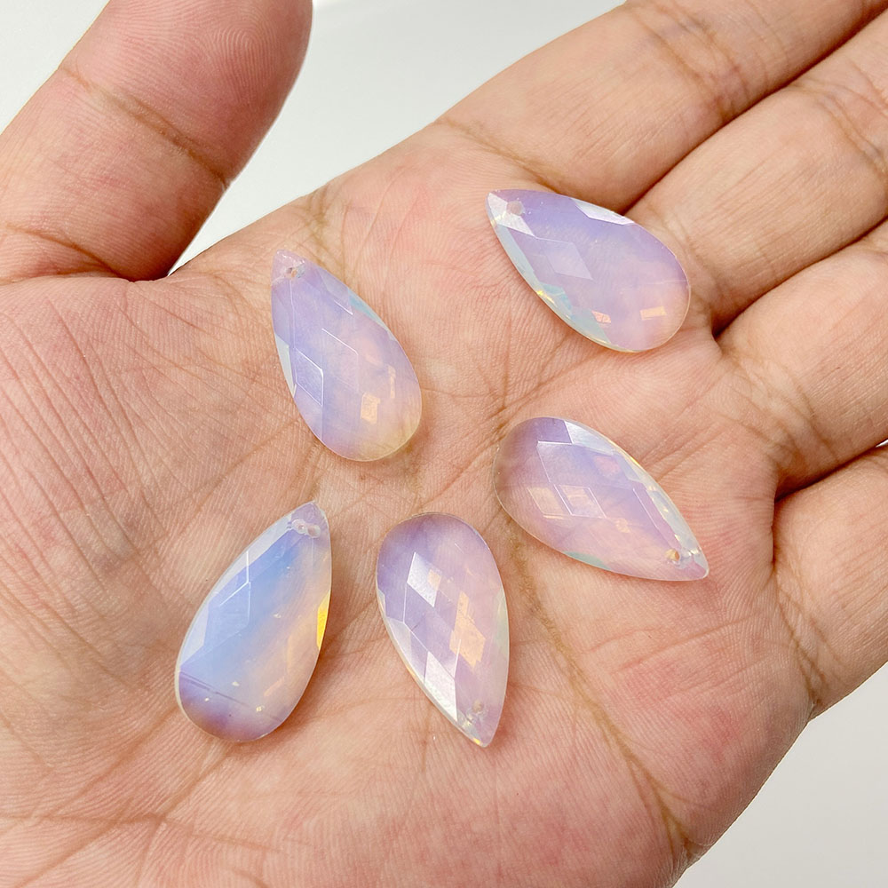 2 Stück 13*25mm langer Wassert – Crystal Pendant Necklace Natural Stone Bewertung und Preis
