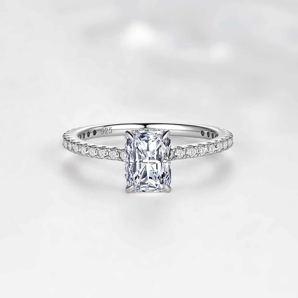 S925 Sterling Silber Einfacher – Moissanite Engagement Ring 1 Carat Bewertung und Preis