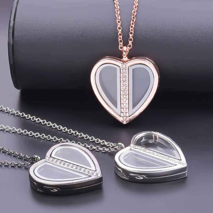 Magnet Herz Medaillon Halskett – Heart Locket Necklace Photo Bewertung und Preis