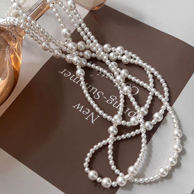 Vintage lange mehr schicht ige – Pearl Choker Necklace Vintage Bewertung und Preis