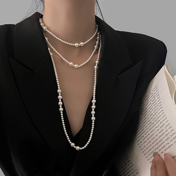 Vintage lange mehr schicht ige – Pearl Choker Necklace Vintage Bewertung und Preis