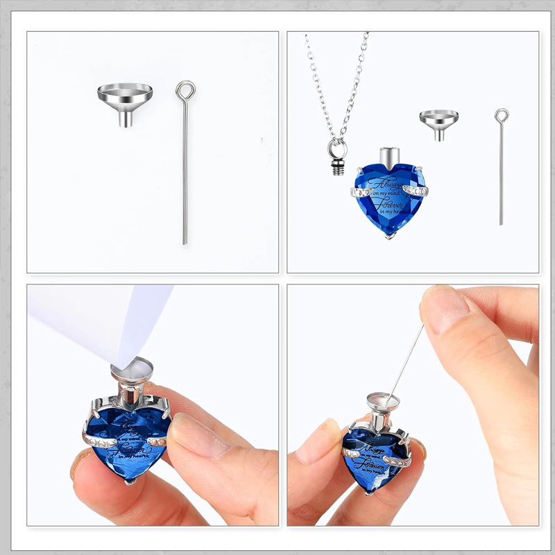 3-teiliges Urnen-Halskette für – Heart Locket Necklace Photo Bewertung und Preis