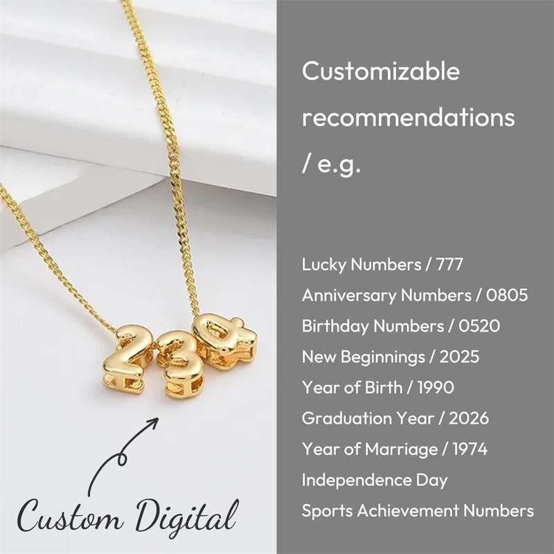 Personalisierte 3D-Buchstaben- – Initial Letter Necklace 18K Gold Bewertung und Preis