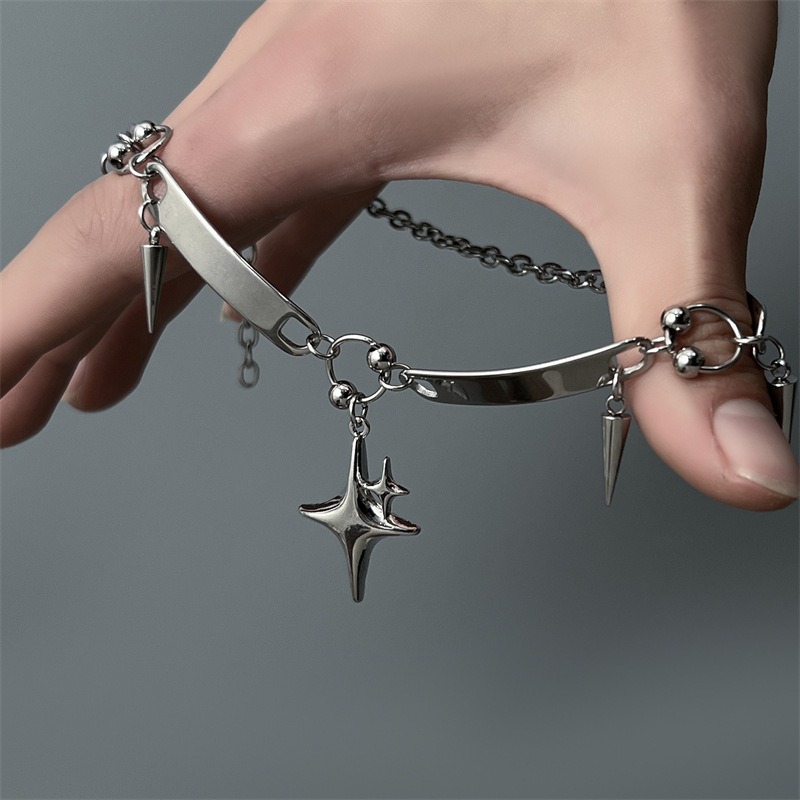 Hip-Hop Edelstahl Punk Star Ni – Goth Punk Spike Choker Bewertung und Preis