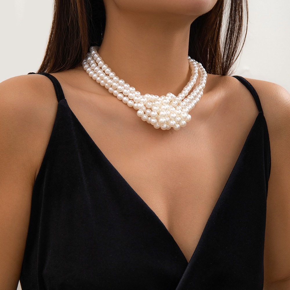 Modische Retro Schwarz-Weiß Ge – Pearl Choker Necklace Vintage Bewertung und Preis