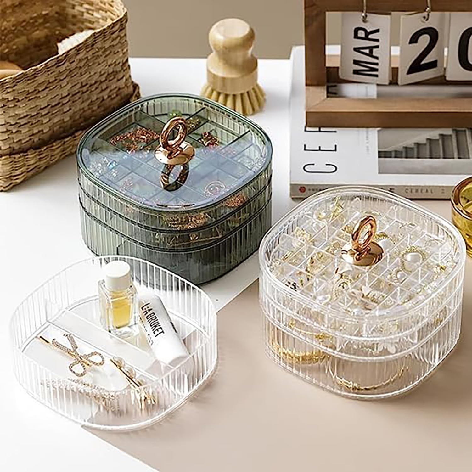 Transparente Schmuckschatulle, – Rings Bewertung und Preis