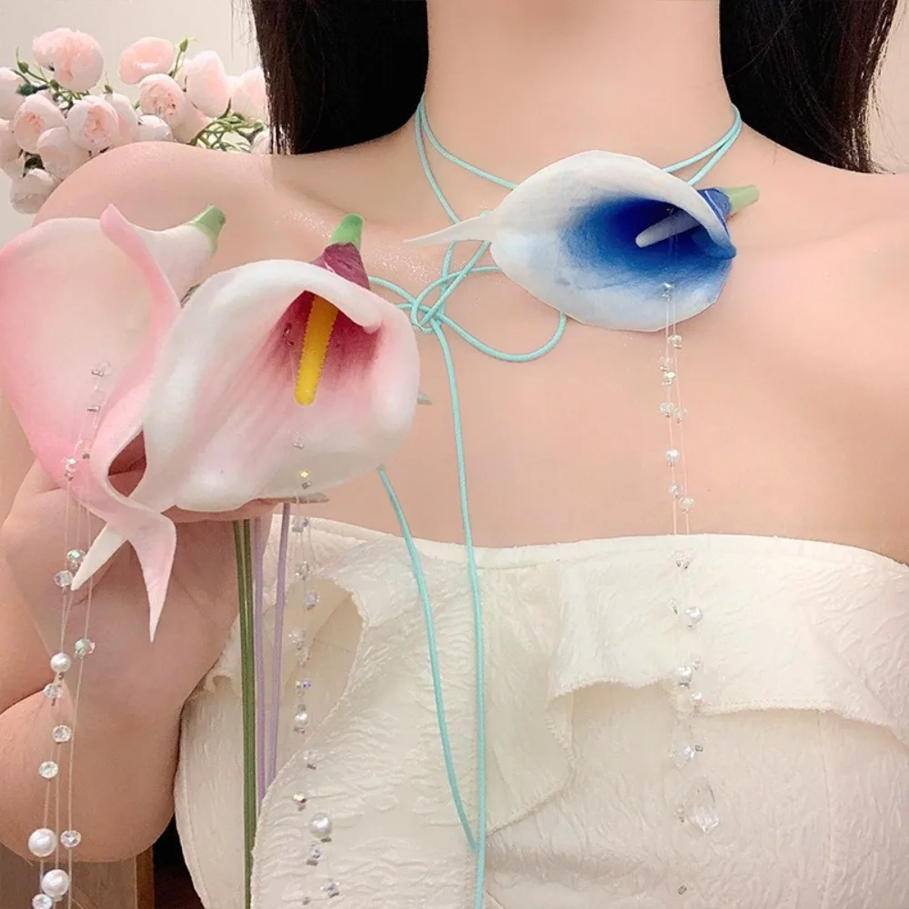 Mode Übertrieben Calla Lilie P – Pearl Choker Necklace Vintage Bewertung und Preis
