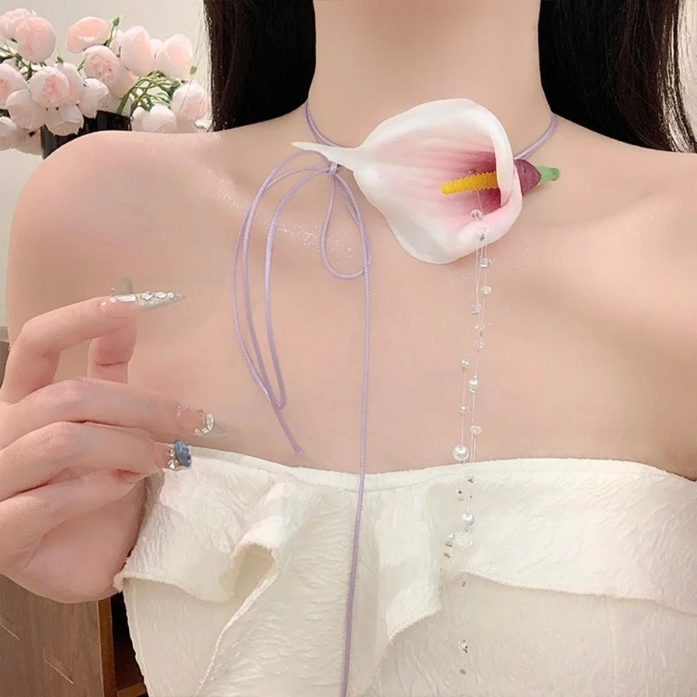 Mode Übertrieben Calla Lilie P – Pearl Choker Necklace Vintage Bewertung und Preis