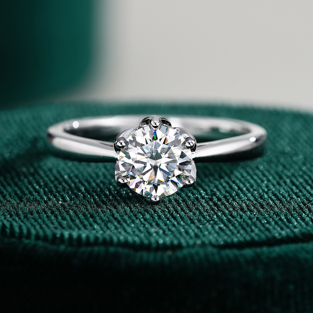 JoyceJelly Klassischer Sechskl – Moissanite Engagement Ring 1 Carat Bewertung und Preis