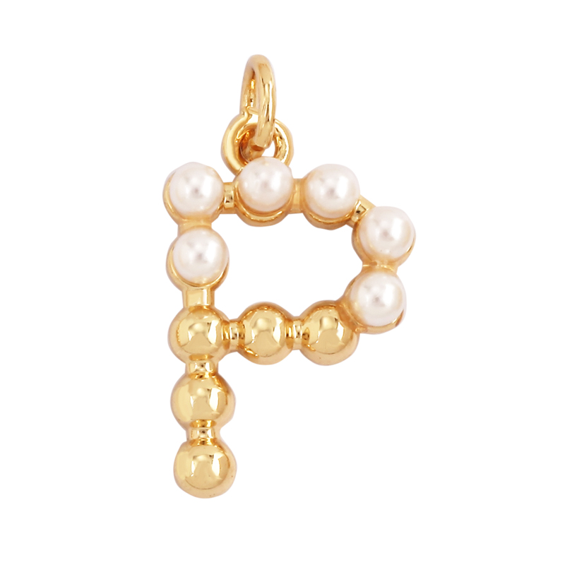 Mode Einfache Imitation Perle  – Initial Letter Necklace 18K Gold Bewertung und Preis