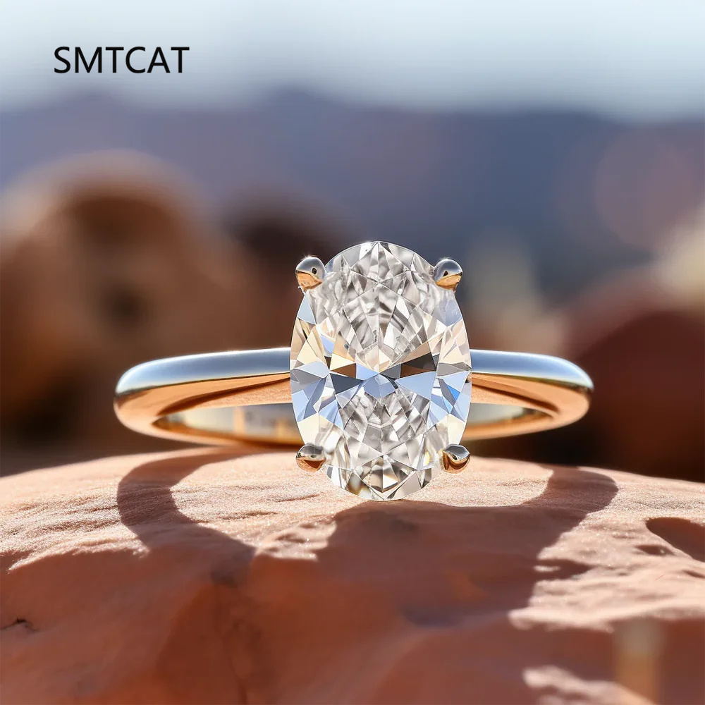 1/2/3 Karat oval geschliffene  – Moissanite Engagement Ring 1 Carat Bewertung und Preis